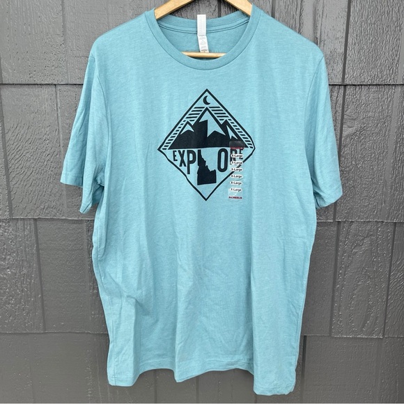 Scheels Explore Graphic Men's Blue Short Sleeve T-Shirt - Picture 1 of 6